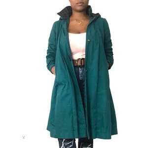 Vintage Copper Key green hooded tent coat size 12